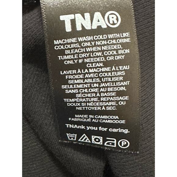 TNA black short sleeves crop fitted T shirt size Medium - Picture 5 of 14